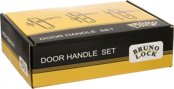 Ручка с замком сувальдный Bruno 7035 62 мм полированная латунь без петель