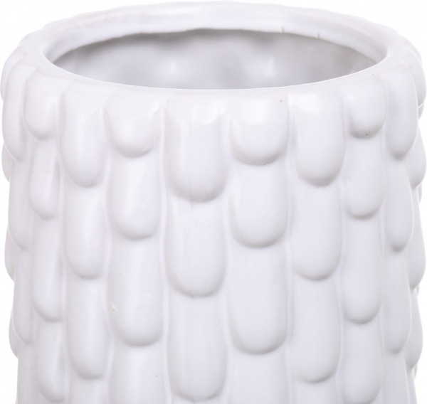 Ваза керамическая белая Falled 13х30,5 см