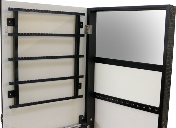 Напольное зеркало с секцией для хранения аксессуаров PS160-A4014 360x1230 мм черный 