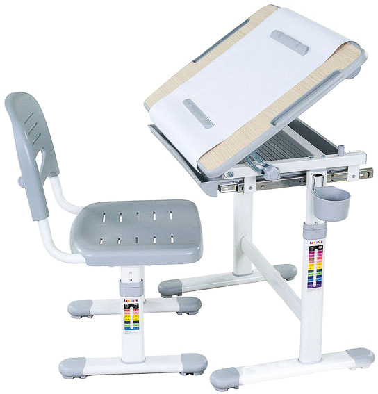 Комплект парта и стул-трансформер FUNDESK Bambino Grey