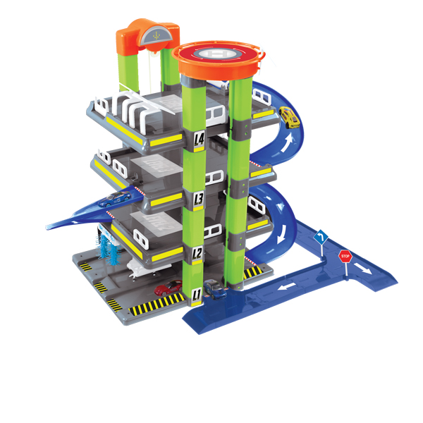 Гараж Mochtoys 4 поверховий з 1 машинкою 59x57x60 см 11927