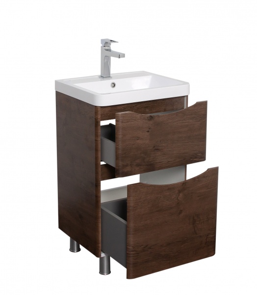 Тумба підлогова Aqua Rodos Vista каштан з умивальником Ваr 50 см