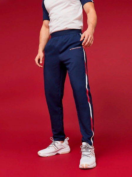 Брюки Tommy Hilfiger WOVEN PANT WITH TAPE S20S200209401 р. M темно-синий