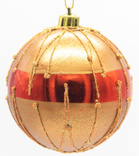 Шар новогодний Сфера d60 60 мм красный 3086