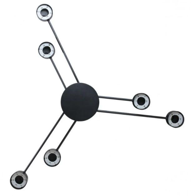 Люстра стельова Светкомплект G LINE 6 6xGX53 чорний матовий