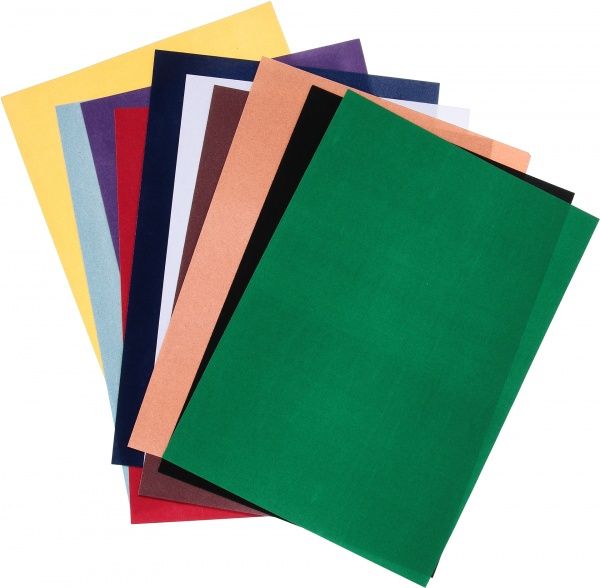 Бумага цветная Бархатный А4 10 цветов ZB.1913 ZiBi