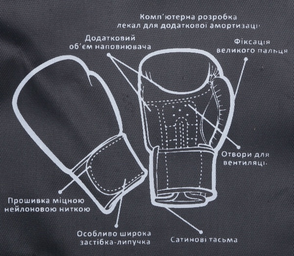 Боксерські рукавиці MaxxPro AVG-616 р. 8 чорний