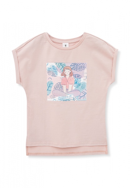 Футболка для дівчаток Роза р.134 темна пудра 201210 