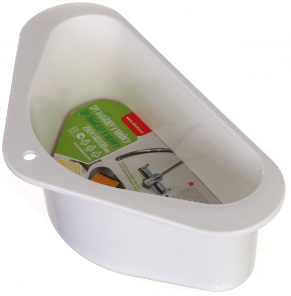 Органайзер в мойку белый пластик Алеана