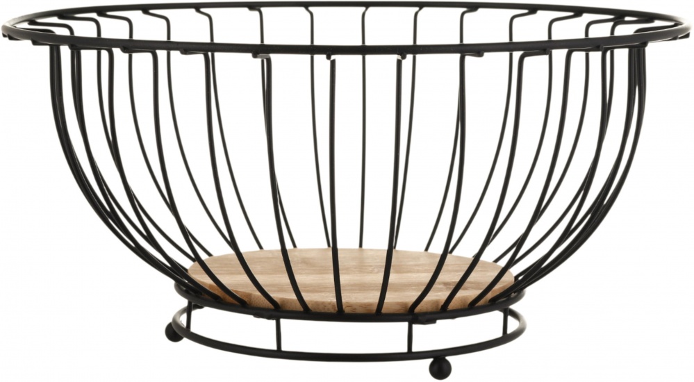 Корзинка для фруктов Flamberg Premium Woody 28 см черный