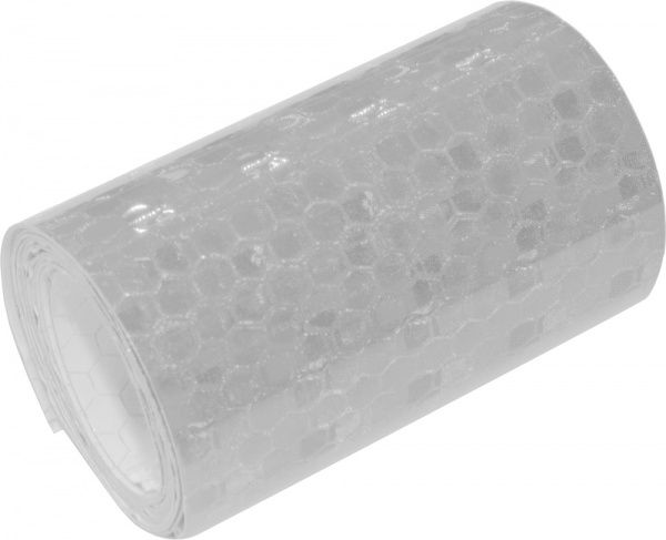 Стрічка світловідбивна клейка біла 50 мм 1 м