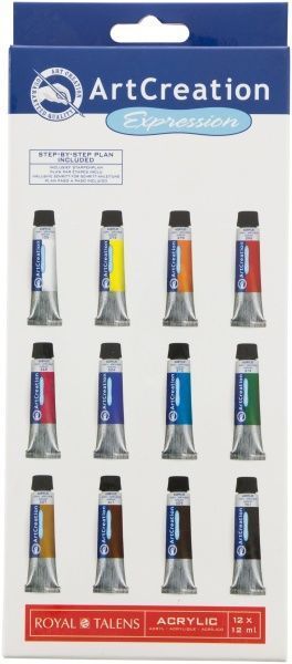 Набор красок акриловых 12 цветов 12 мл ArtCreation Royal Talens