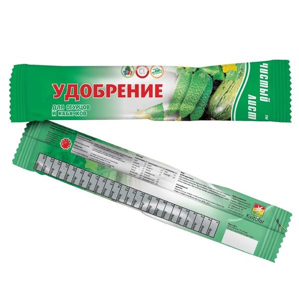 Удобрение Чистый Лист для огурцов и кабачков 0.1 кг