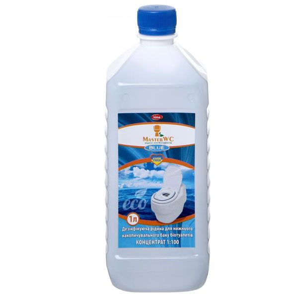 Средство дезинфицирующее MasterWC Blue для нижнего бака биотуалетов 1 л 1488