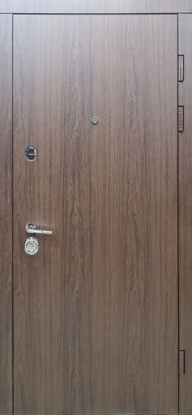 Двері вхідні Булат Гарант гладкі 156 Вуличні дуб темний 2050x850мм праві