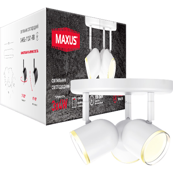 Спот Maxus Spot Light MSL-01R 3x4 Вт білий 