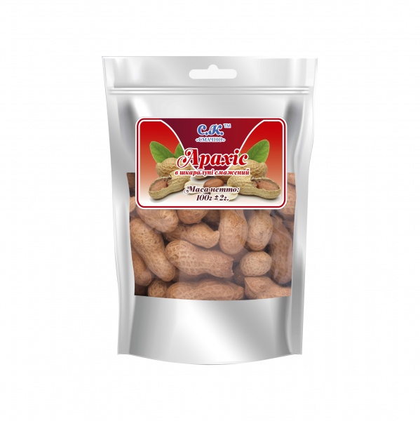 Арахис Смачно в шкарлупе жареный 100 г