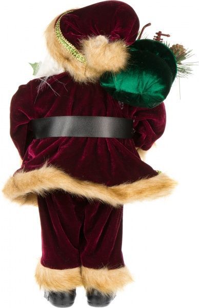 Декоративна фігура Дід Мороз бордовий TM-16025C 40 см 