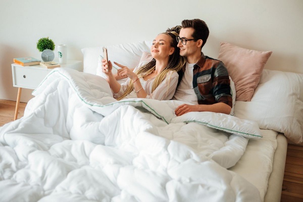 Одеяло Eco Line Hand Made №641 зимнее с эвкалиптом (2200000857774) 140x205 см MirSon белый