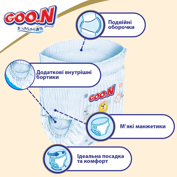 Підгузки-трусики Goon Premium Soft 9-14 кг 4 (L) 44 шт.