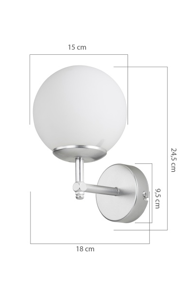 Бра Luna Dolphin 1x60 Вт E27 хром MDL.4758 