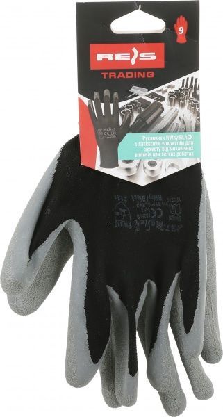 Перчатки ArtMaster с покрытием латекс L (9) RWnyl Black