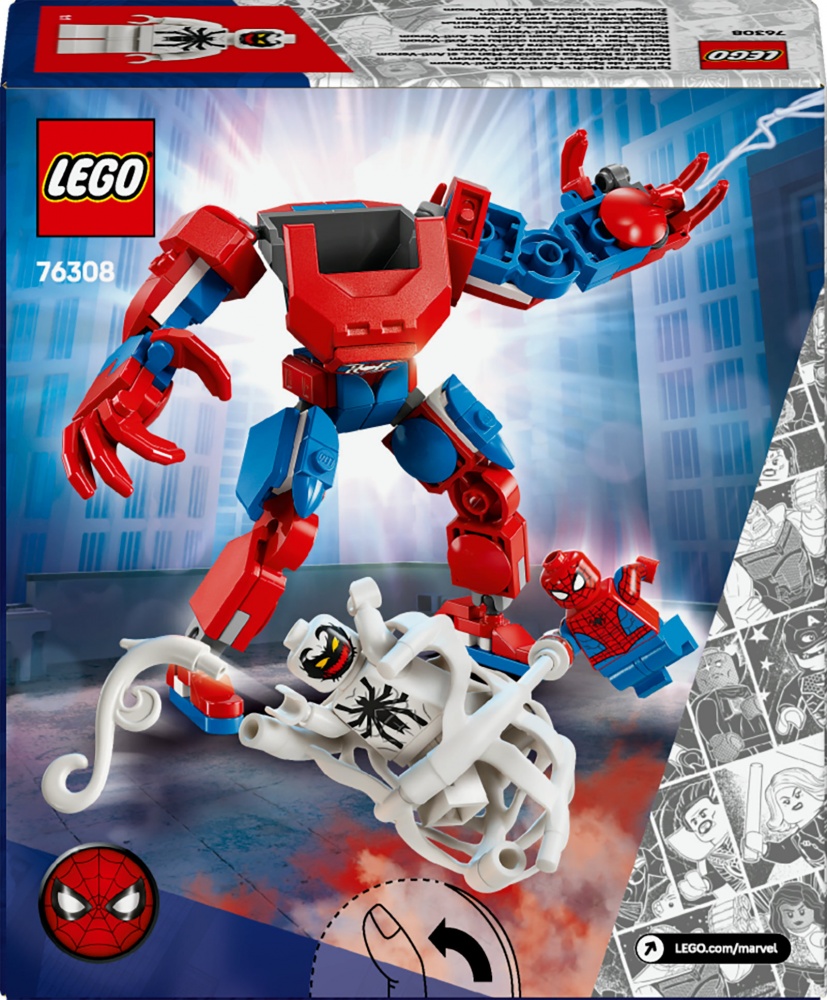 Конструктор LEGO Super Heroes Marvel Робот Людини Павука проти Анти-Венома 76308
