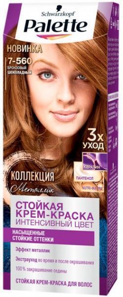 Крем-фарба для волосся Palette Intensive Color Creme (Інтенсивний колір) 7-560 бронзовий шоколадний 110 мл