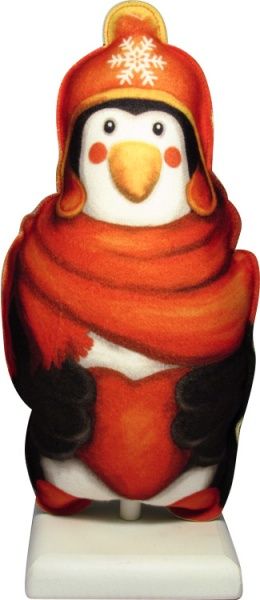 Украшение новогоднее на подставке Пингвин 30 см 
