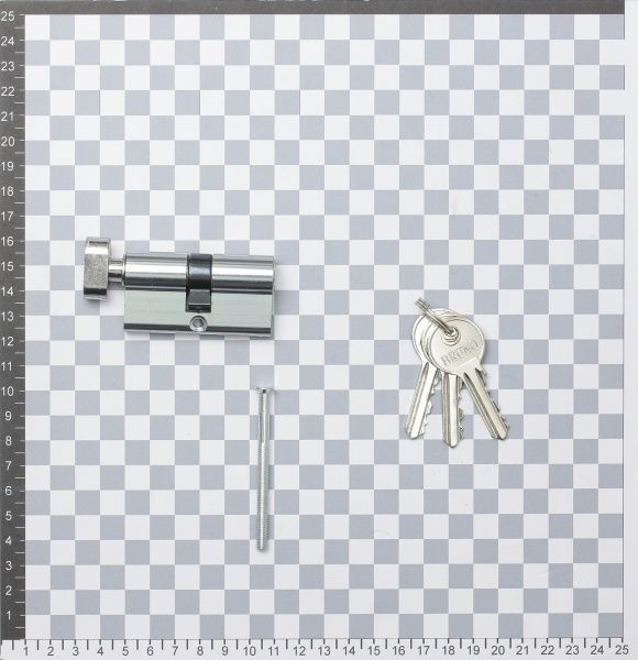 Цилиндр Bruno 30x30 ключ-вороток 60 мм хром