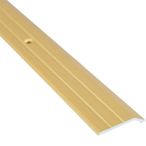 Порожек алюминиевый анодированный Braz Line рифленый с отверстиями 30x2700 мм золото