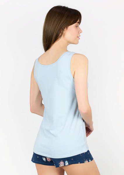 Пижама женская Роксана Popcorn №1081/12017 р. 44 голубой