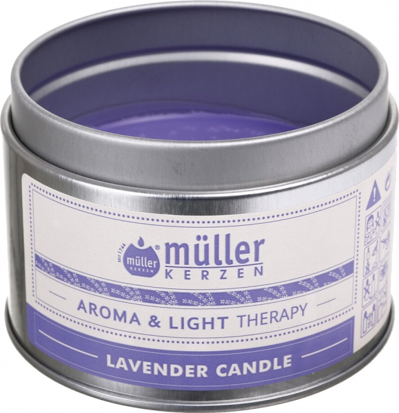 Свеча ароматическая Müller-Kerzen Aroma & Light Terapy Лаванда 220 г 