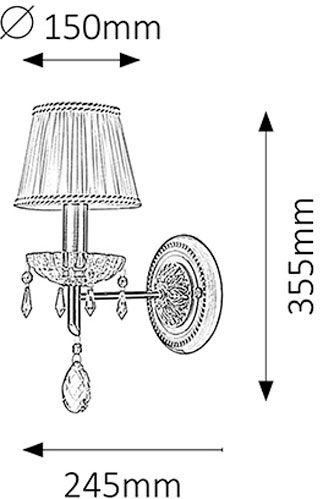 Бра Rabalux Claudia 7278 1x40 Вт E14 бронза 