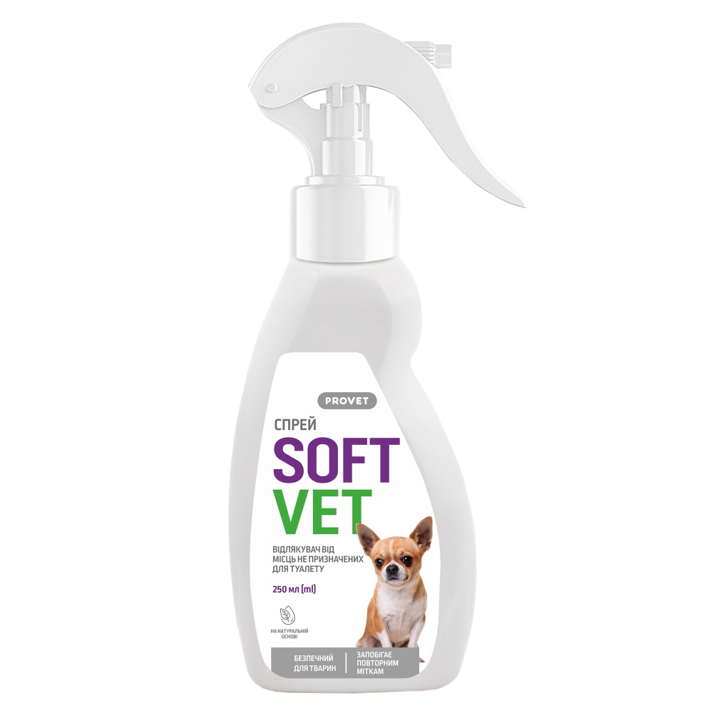 Спрей ProVET SOFTVET отпугиватель от мест не предназначенных для туалета для собак 250 мл