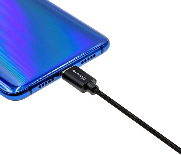 Кабель Grand-X microUSB 1 м чорний (MG-01M) 