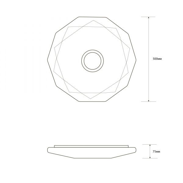Світильник світлодіодний Светкомплект MF-L 50 TX IR RC з пультом ДК 50 Вт білий 2800-6000+RGB К