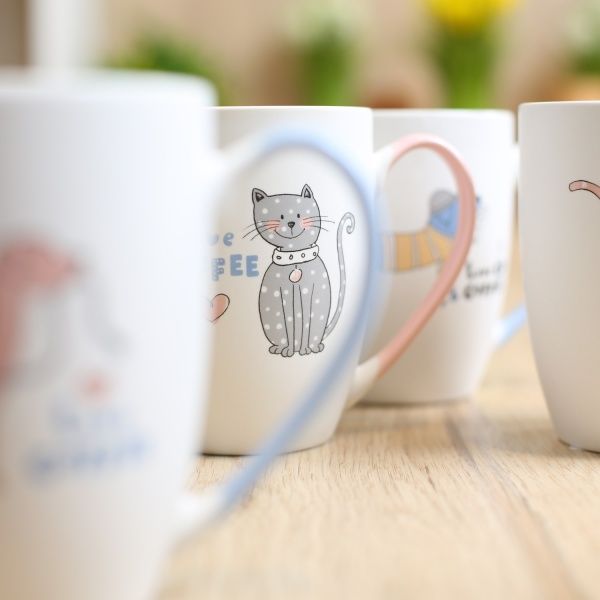 Чашка Pets Dog Pink 350 мл фарфор Fiora