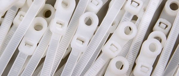 Хомут пластиковый нейлоновый с кольцом 3.6x150 (100 шт./уп.) белый 