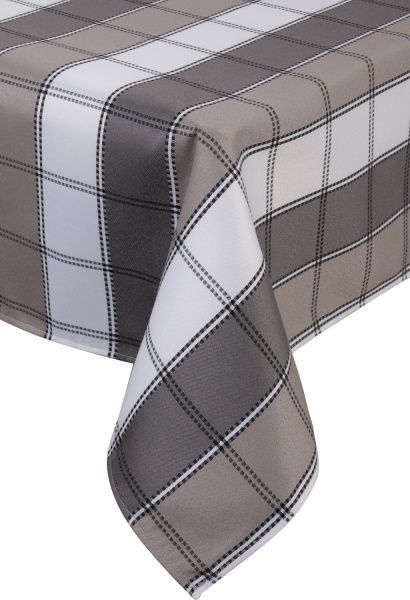 Скатертина Затишок 522-19/00 клітинка 140x220 см сірий Едельвіка 