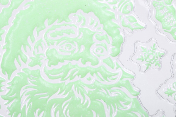 Наклейка декоративна силіконова флуоресцентна мікс (6 дизайнів) в асортименті 91419-PN 21x20 см