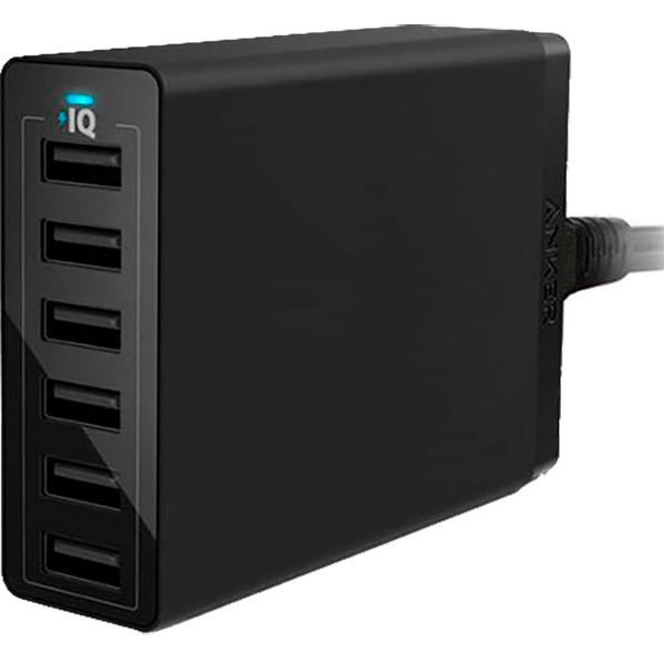 Зарядное устройство Anker PowerPort 6 60W 6-port V3 Black A2123L12