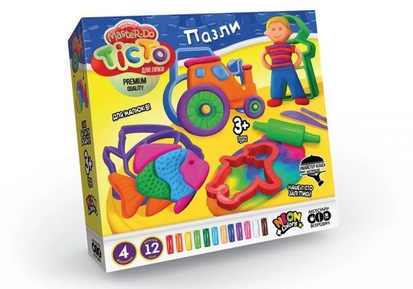 Набор теста для лепки Danko Toys Master Do Пазлы (укр)