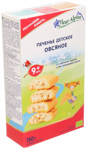 Печиво Fleur Alpine Organic вівсяне 150 г