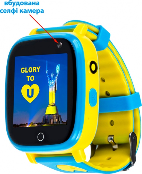 Смарт-годинник дитячий AmiGo GO001 GLORY Camera+LED yellow/blue (976266)