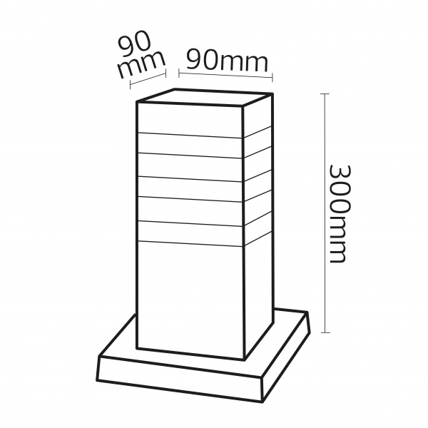 Светильник садовый HOROZ ELECTRIC PALMERA/S2 E27 60 Вт IP44 черный 075-017-0002-010 