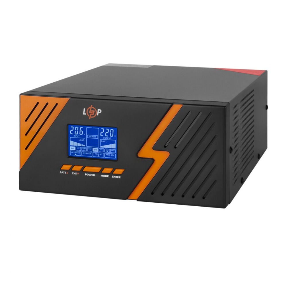 Источник бесперебойного питания LogicPower с правильной синусоидой 12V LPM-PSW-1500VA (1050Вт) Black 22754