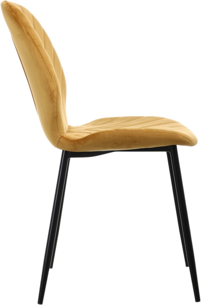 Стілець обідній Центр Меблів NIA 46х56,55х87 см (UF910-10) гірчичний / чорний