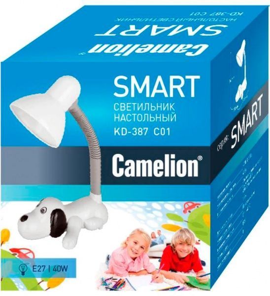 Настольная лампа Camelion KD-387 C01 6409848 1x40 Вт E27 белый 