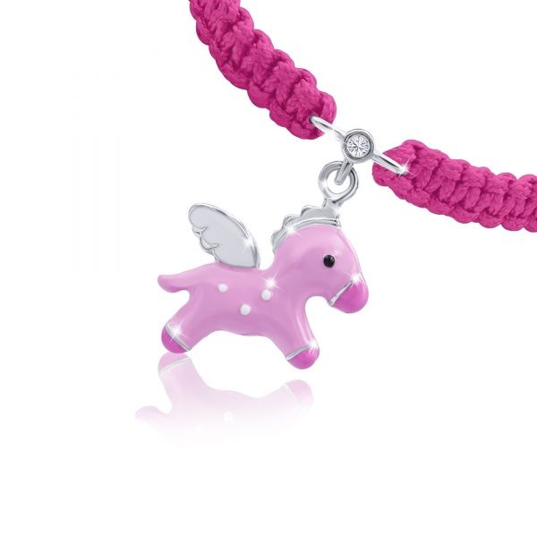 Браслет плетений UMa&UMi Пегас рожевий